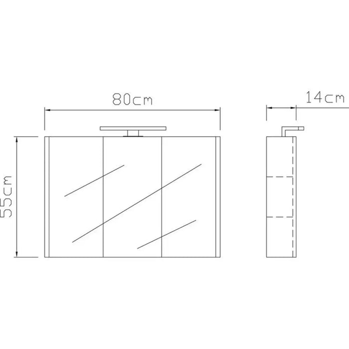 ШКАФ ЗА БАНЯ С ОГЛЕДАЛО VICARD НАОМИ