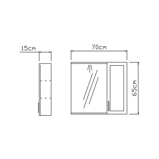 ШКАФ ЗА БАНЯ С ОГЛЕДАЛО VICARD ГРЕЙС