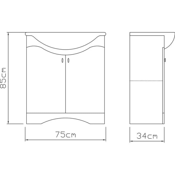 ШКАФ ЗА БАНЯ С УМИВАЛНИК VICARD ЕЛЕКТРА
