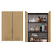 Шкаф за баня Topeshop POLA MINI DD ANT/ART Графит Дъб