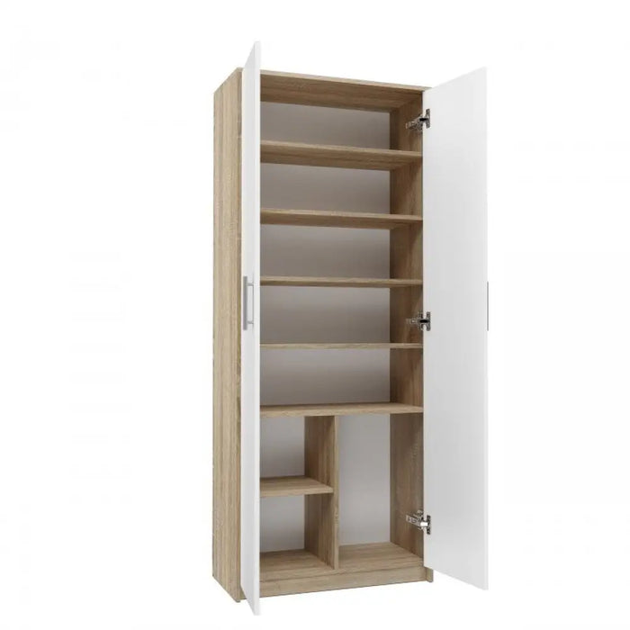 Шкаф за документи OLIV 2D 74x35x180 см Sonoma/Бял