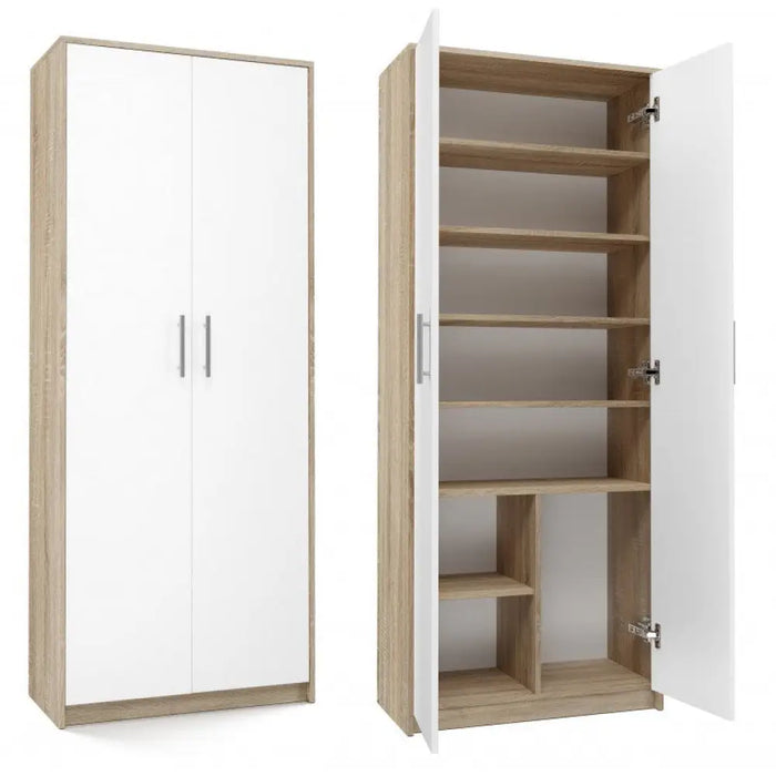 Шкаф за документи OLIV 2D 74x35x180 см Sonoma/Бял