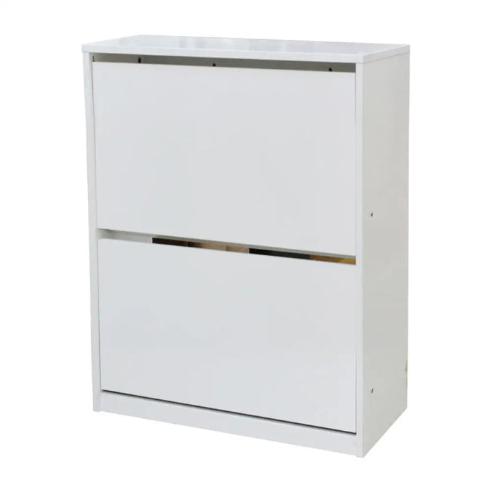 ШКАФ ЗА ОБУВКИ С 2 ВРАТИ БЯЛ ГЛАНЦ 64X26X83 СМ. ALPI