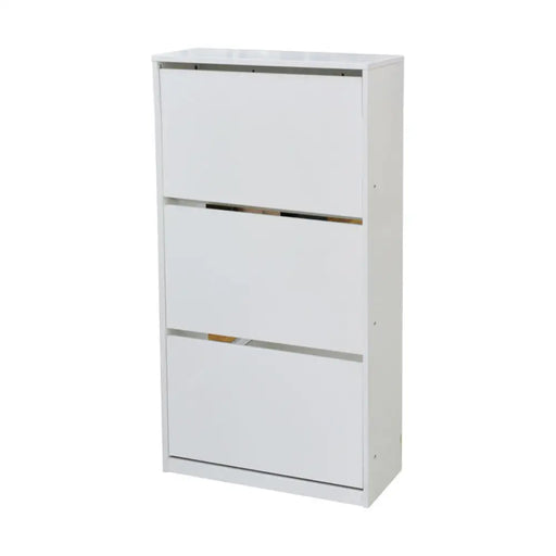 ШКАФ ЗА ОБУВКИ С 3 ВРАТИ БЯЛ ГЛАНЦ 64X26X121 СМ. ALPI