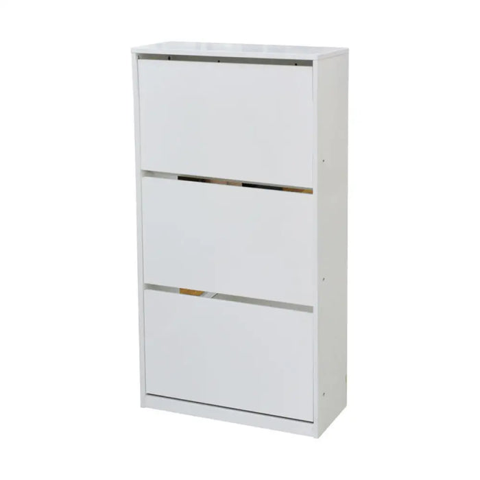 ШКАФ ЗА ОБУВКИ С 3 ВРАТИ БЯЛ ГЛАНЦ 64X26X121 СМ. ALPI