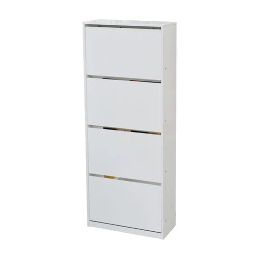 ШКАФ ЗА ОБУВКИ С 4 ВРАТИ БЯЛ ГЛАНЦ 64X26X159 СМ. ALPI