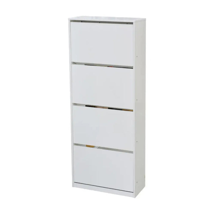 ШКАФ ЗА ОБУВКИ С 4 ВРАТИ БЯЛ ГЛАНЦ 64X26X159 СМ. ALPI
