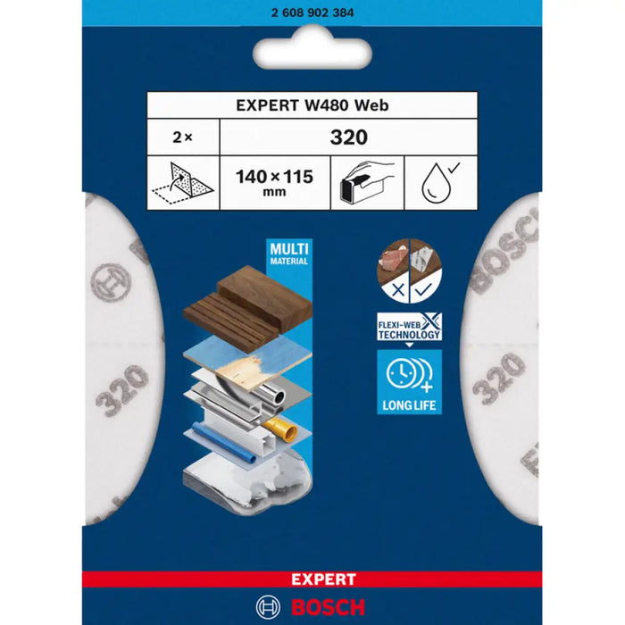 ШКУРКА 115X140 P320 2 БРОЯ BOSCH EXPERT W480