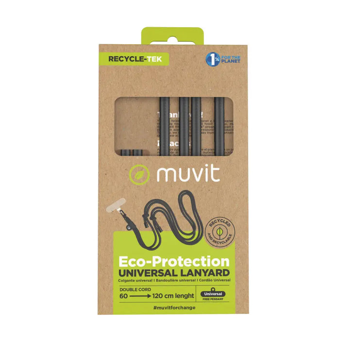 Шнур за Мобилен Телефон Muvit for Change Черен