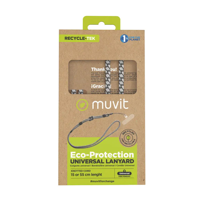 Шнур за Мобилен Телефон Muvit for Change Черен Бял