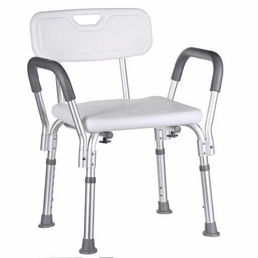 Shower stool with backrest and handles