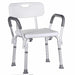 Shower stool with backrest and handles