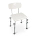 Shower stool with backrest and handles