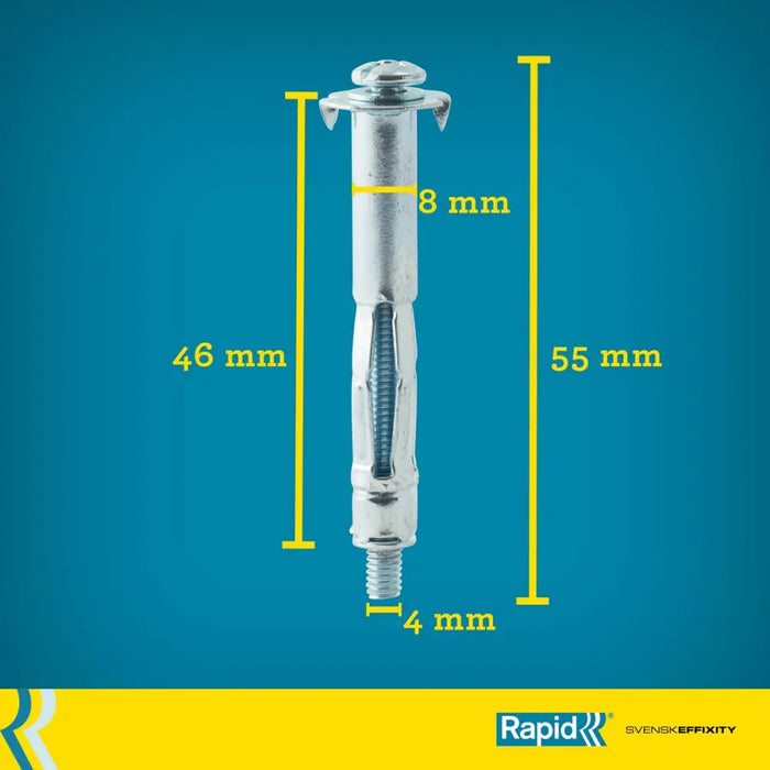 шпилки и винтове Rapid Ø 8 x 46 mm M4 x 55 mm Метал