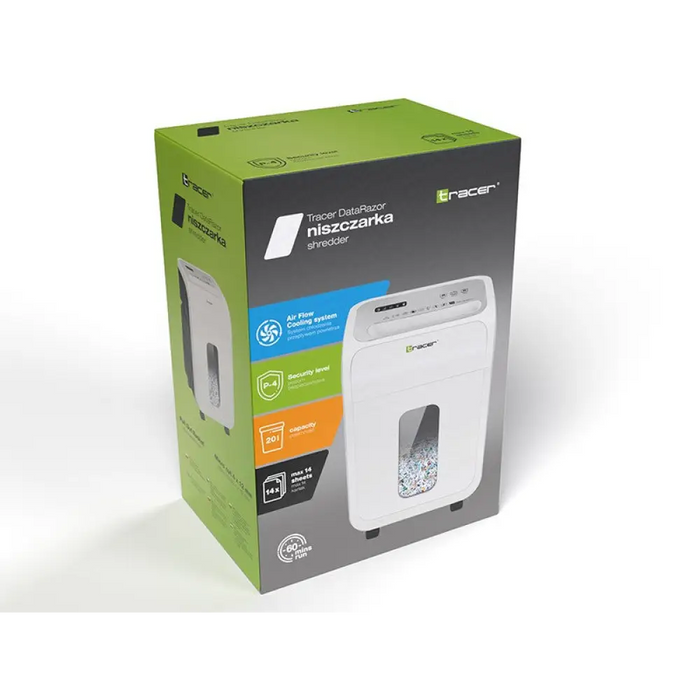 Шредер за хартия Tracer DataRazor Бял