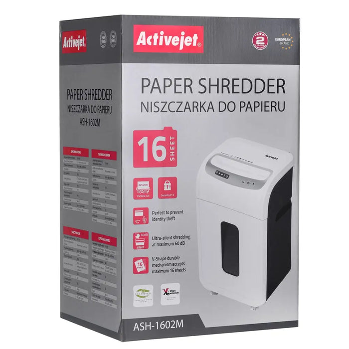 Шредер Activejet ASH 1602M P 5 28 l 2x14 mm шредове бял