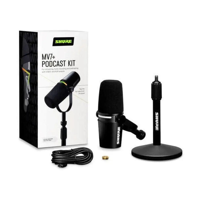 Shure MV7+-K-BNDL - трибуна/вокален микрофон с XLR/USB-C