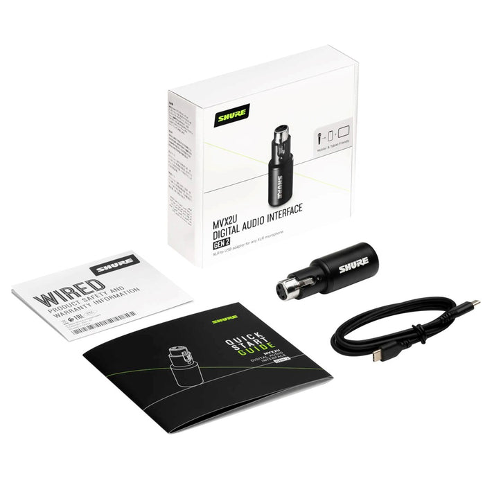 Shure MVX2UG2 - Cyfrowy аудио интерфейс, XLR до USB