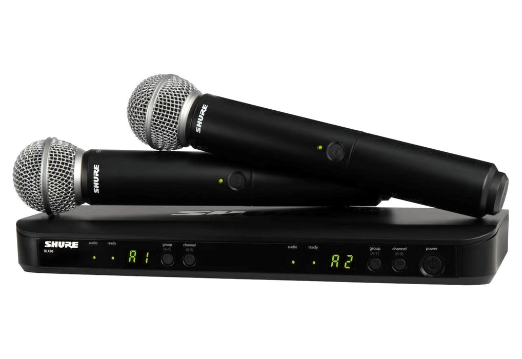 Shure BLX288E/SM58-H8E - безжична система с приемник и два SM58 микрофона