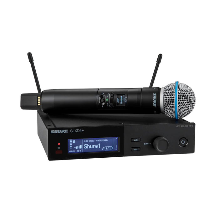 Shure SLXD24+E/B58-G65 - цифрова безжична система с ръчен предавател/микрофон (470–606 MHz)