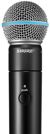 Безжичен микрофон Shure - MXW2X/BETA58, за Microflex Wireless neXt 2, черен