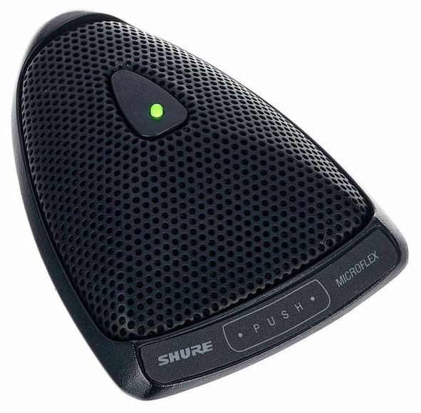 Граничен микрофон Shure - MX393/C, кардиоиден, черен
