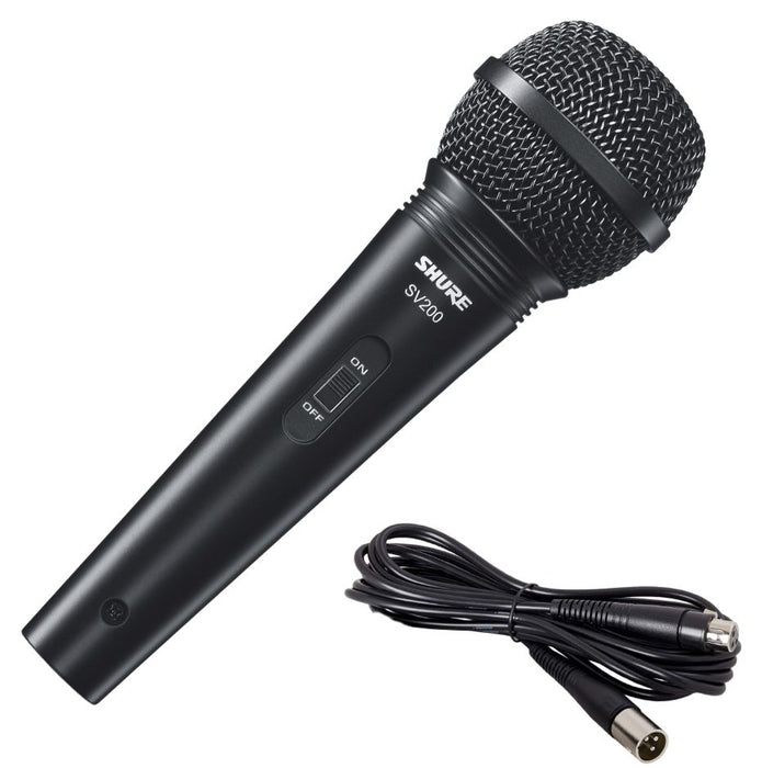 Динамичен микрофон Shure - SV200-W, кардиоиден, с кабел