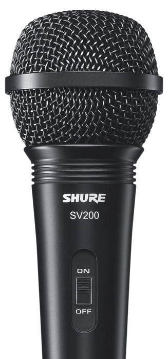 Динамичен микрофон Shure - SV200-W, кардиоиден, с кабел