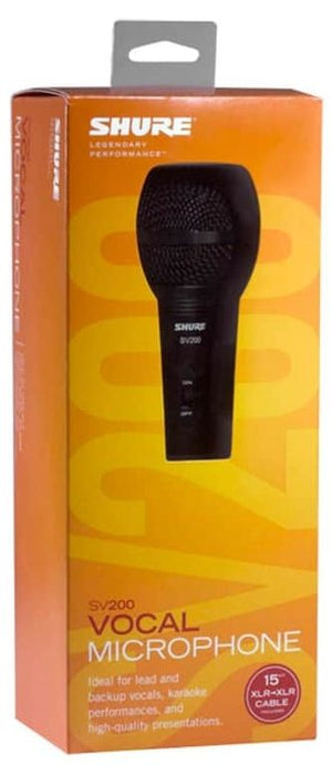 Динамичен микрофон Shure - SV200-W, кардиоиден, с кабел