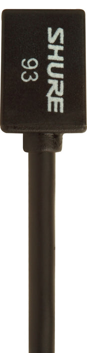 Кондензаторен микрофон Shure - WL93-6, всепосочен, черен