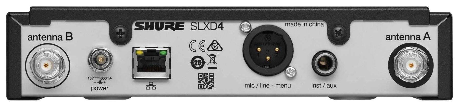 Безжична микрофонна система Shure - SLXD14E-G59, черна