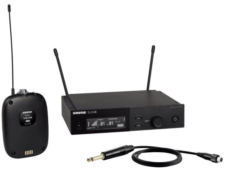 Безжична микрофонна система Shure - SLXD14E-G59, черна