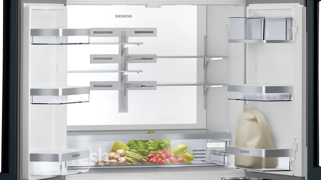 Siemens KF96RSBEA хладилник с фризер с две врати Свободно стоящ 572 Д Черен