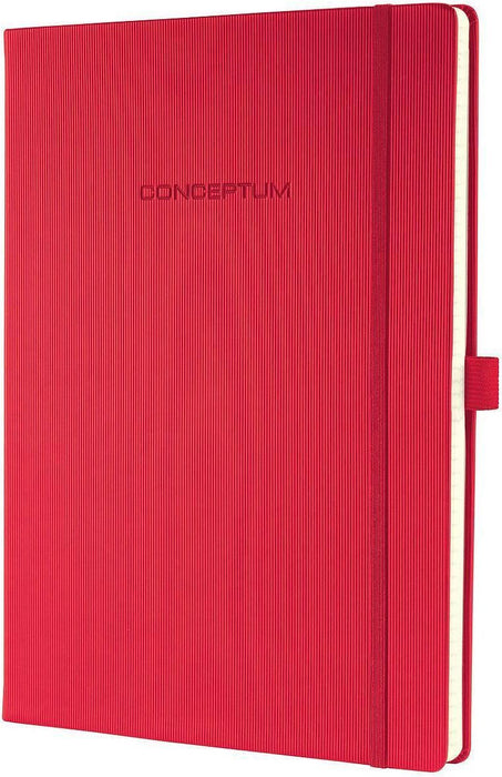 Бележник Sigel Conceptum - На редове, A4, червен