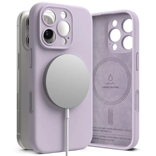 Силиконов калъф Ringke MagSafe за iPhone 16 Pro - лилав
