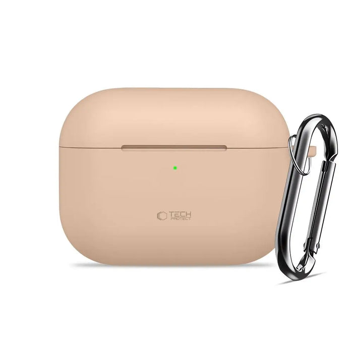 Силиконов калъф Tech-Protect Hook за AirPods Pro - бежов