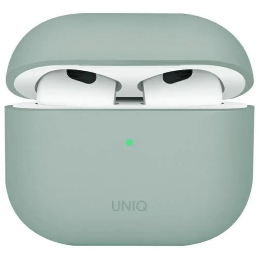 Силиконов калъф Uniq Lino за AirPods 4 - зелен