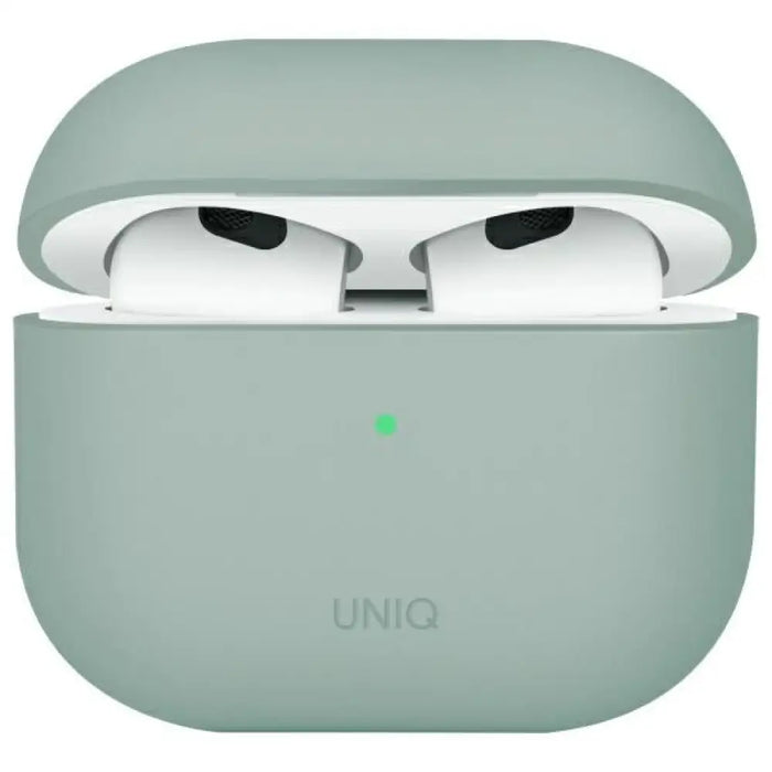 Силиконов калъф Uniq Lino за AirPods 4 - зелен