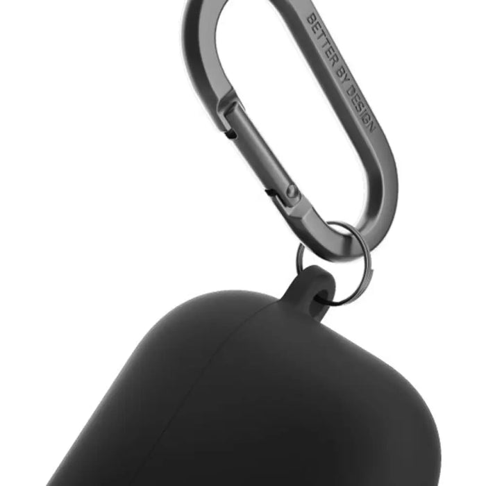 Силиконов калъф Uniq Nexo AirPods 4 + кукички за уши - черен