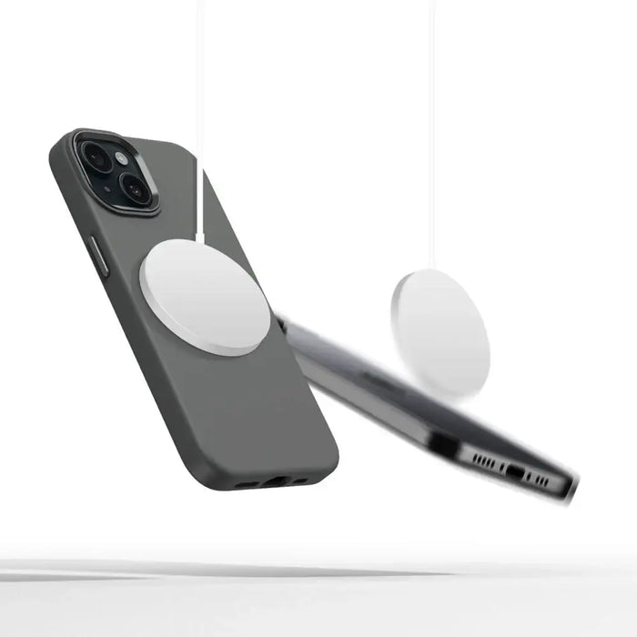 Силиконов калъф Tech-Protect PUZ MagSafe за iPhone 15 - сив