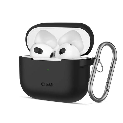 Силиконов калъф Tech-Protect за Apple AirPods 3 - черен