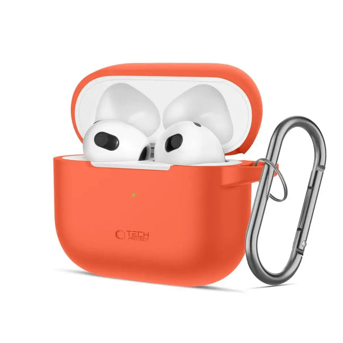 Силиконов калъф Tech-Protect за Apple AirPods 3 - оранжев