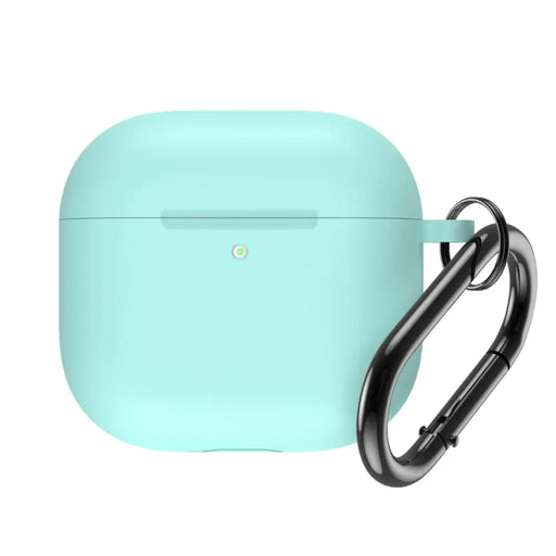 Силиконов кейс за Airpods 4 с карабинер - мента