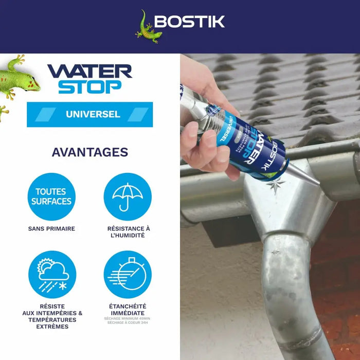 Силикон Bostik Сив Полиуретан Пластмаса