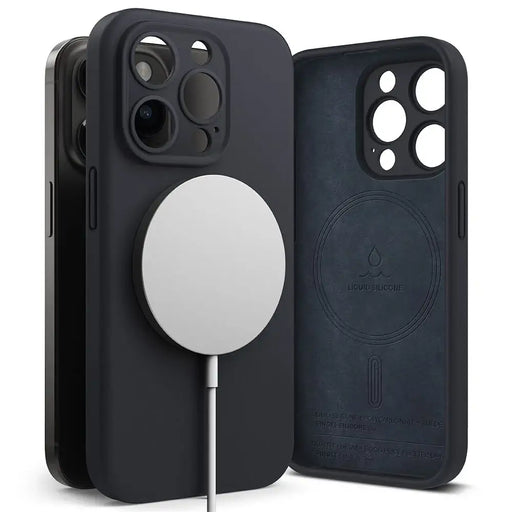 Силиконов калъф Ringke MagSafe за iPhone 15 Pro - тъмносин
