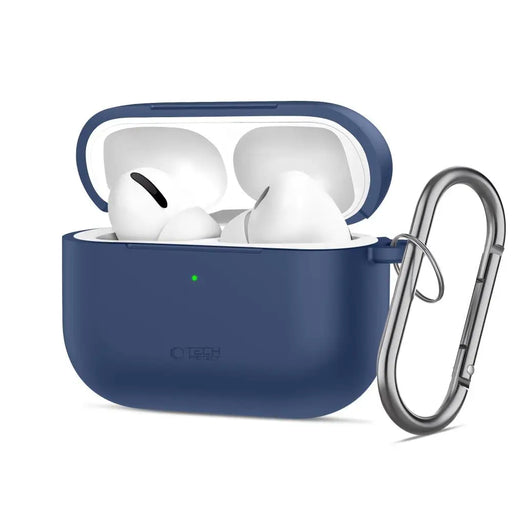 Силиконов калъф Tech-Protect Hook за AirPods Pro - тъмносин