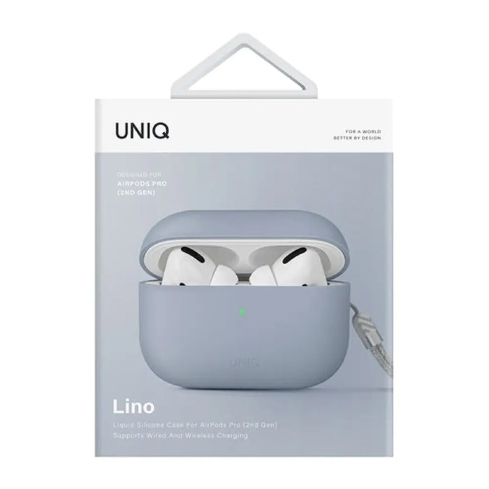 Силиконов калъф Uniq Lino за AirPods Pro 2 - син