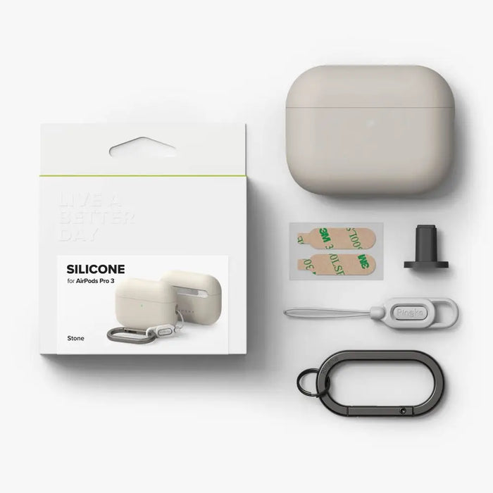 Силиконов калъф Ringke за AirPods Pro 3 - бежов