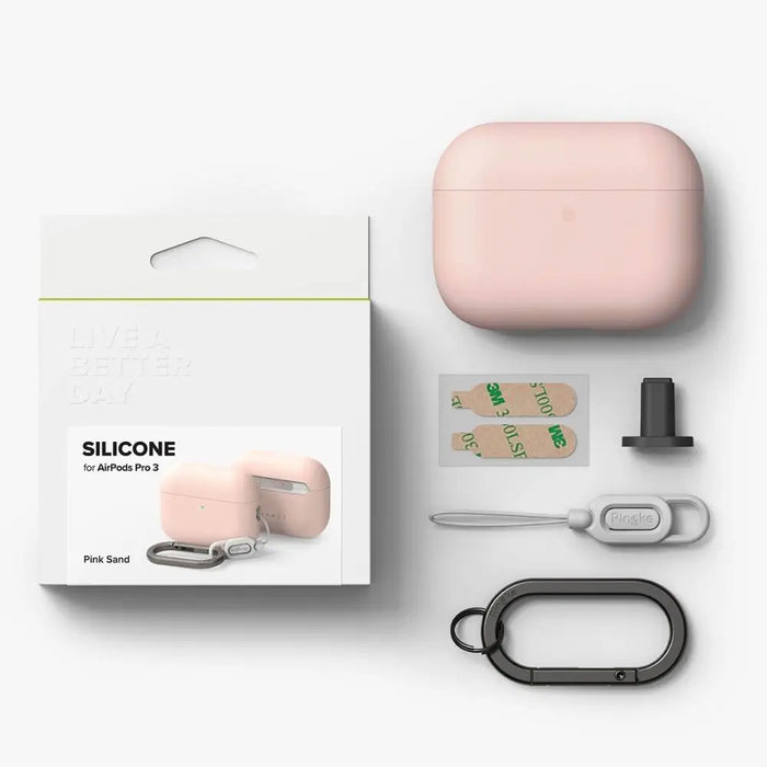 Силиконов калъф Ringke за AirPods Pro 3 - розов