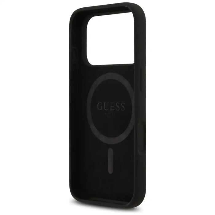 Силиконов калъф с триъгълно лого Guess MagSafe за iPhone 17